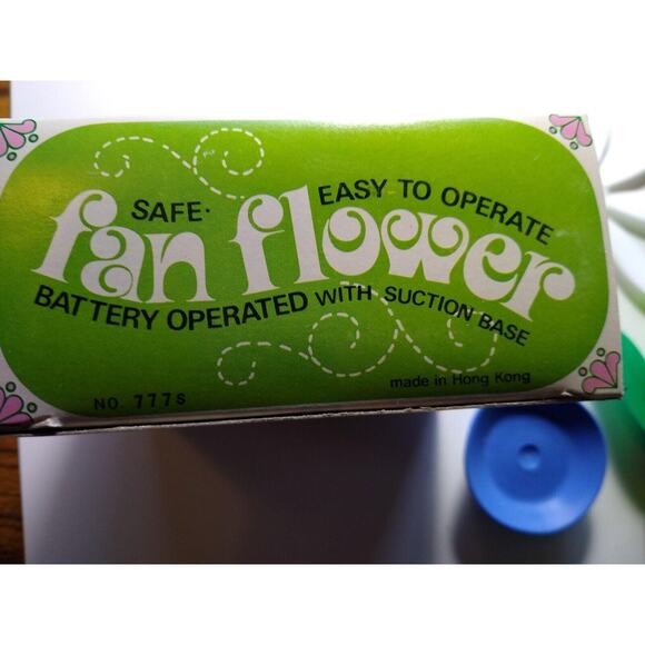 1960's Flower Power Daisy Plastic Fan Hong Kong Vintage Kitsch Retro Groovy Mod - Picture 6 of 7